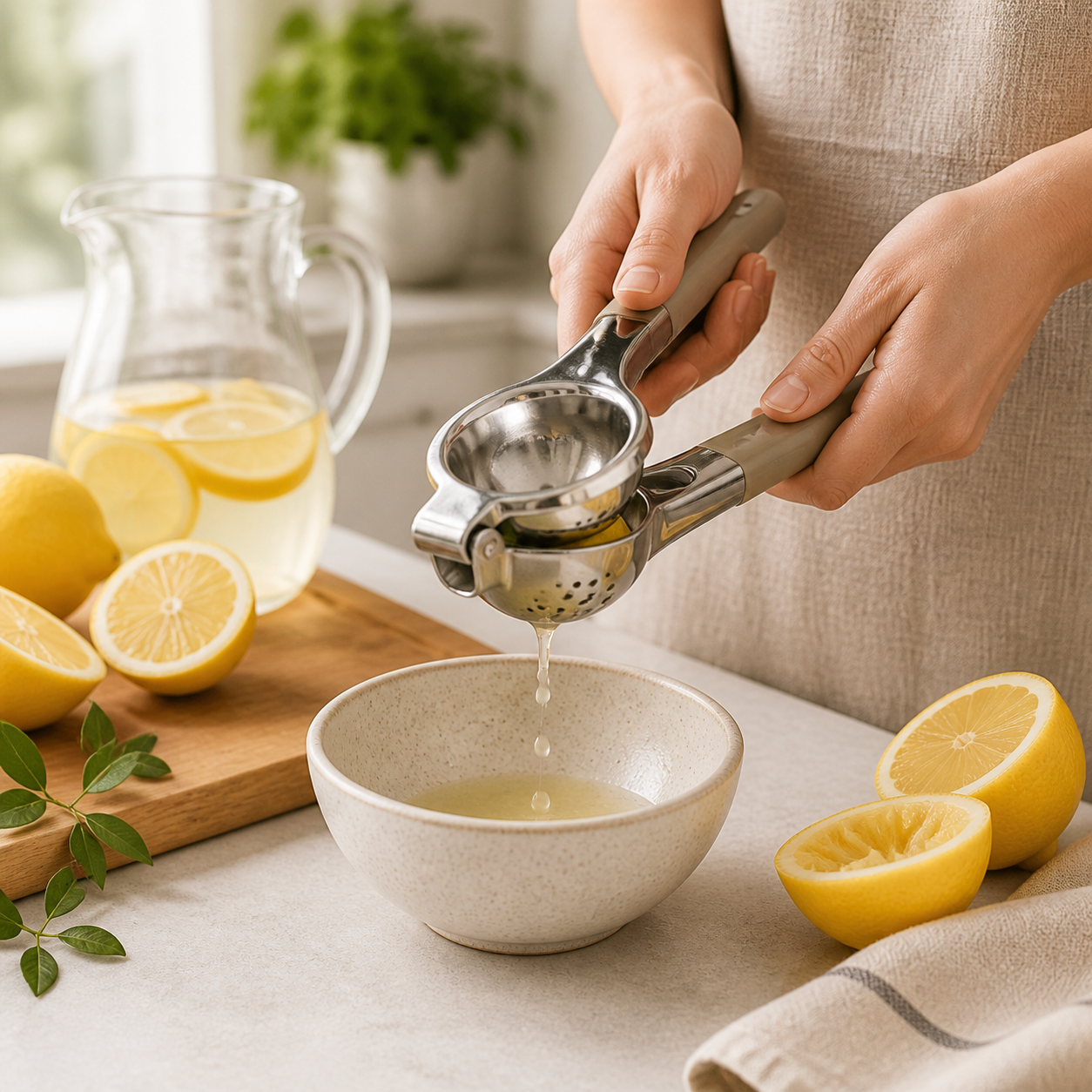 Handheld Citrus Squeezer lifestyle use photo