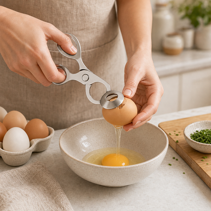 Easy-Crack Egg Opener lifestyle use photo
