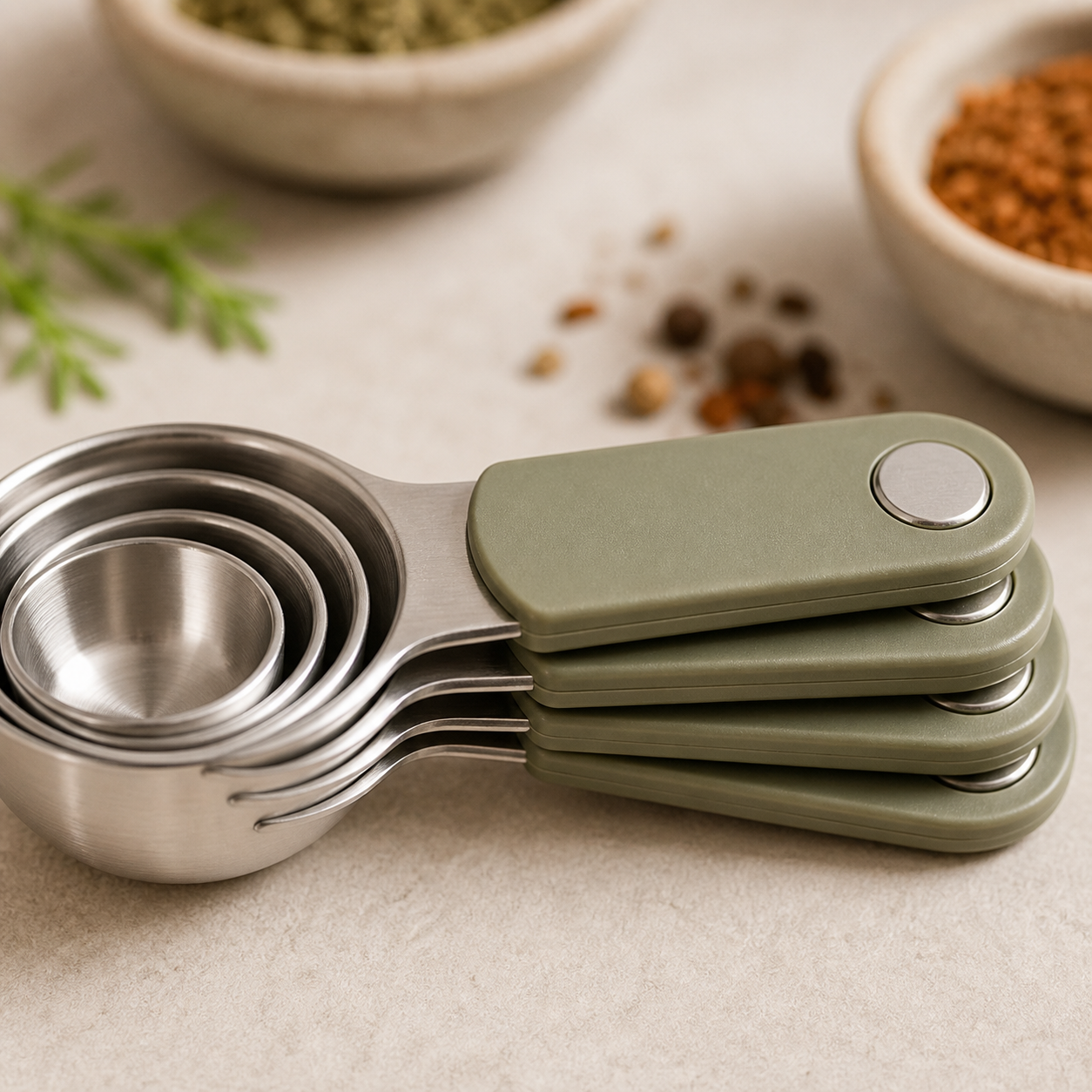 Magnetic Measuring Spoons Set detail photo