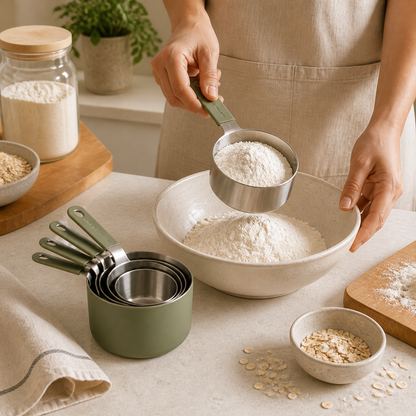 Nesting Measuring Cups Set lifestyle use photo